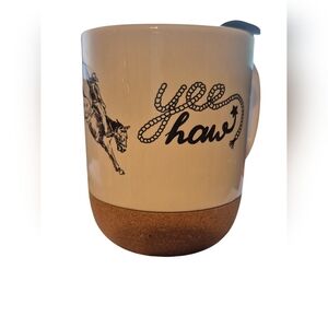 Yee Haw Ceramic Mug with Cork Base
